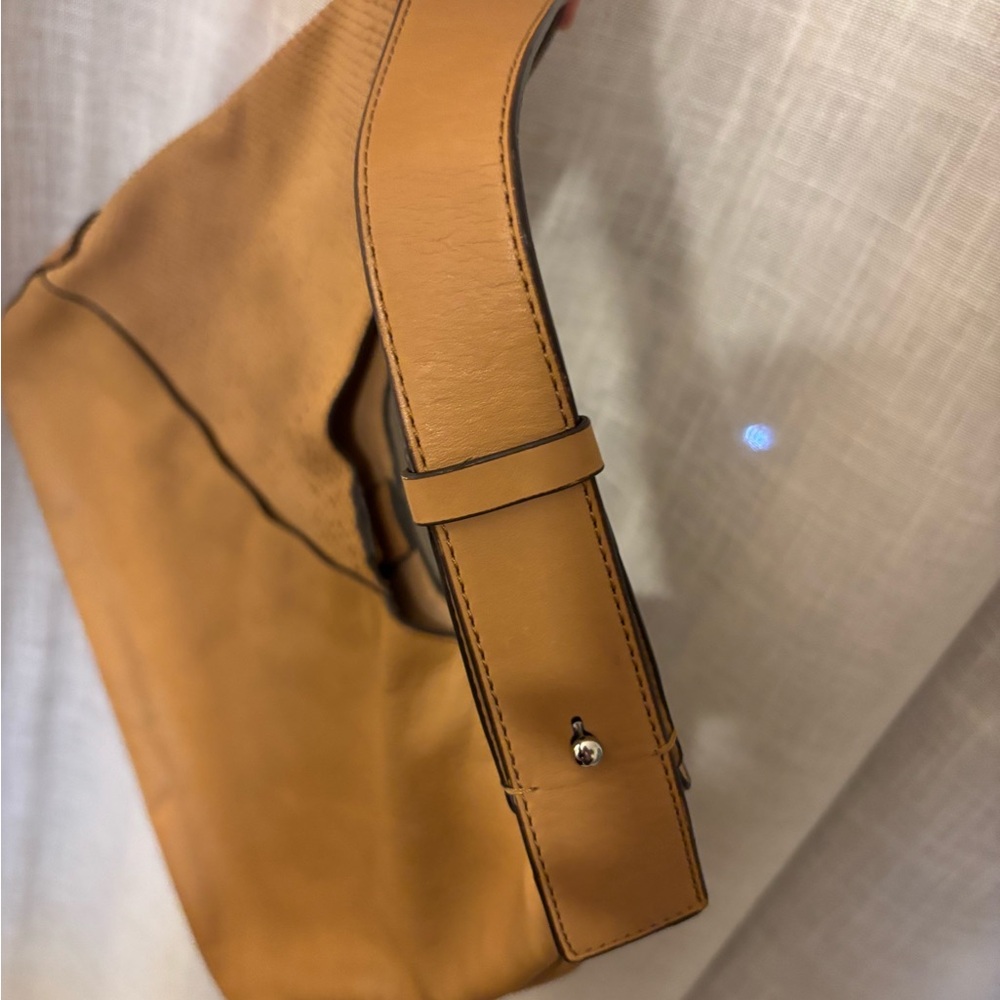 Louise et Cie Tan Leather Hobo Bag with Relaxed Silhouette - Picture 13 of 16